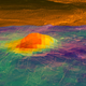 Volcanic peak Idunn Mons, created using data from Venus Express.